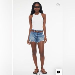 Pistola Distressed Jean Shorts